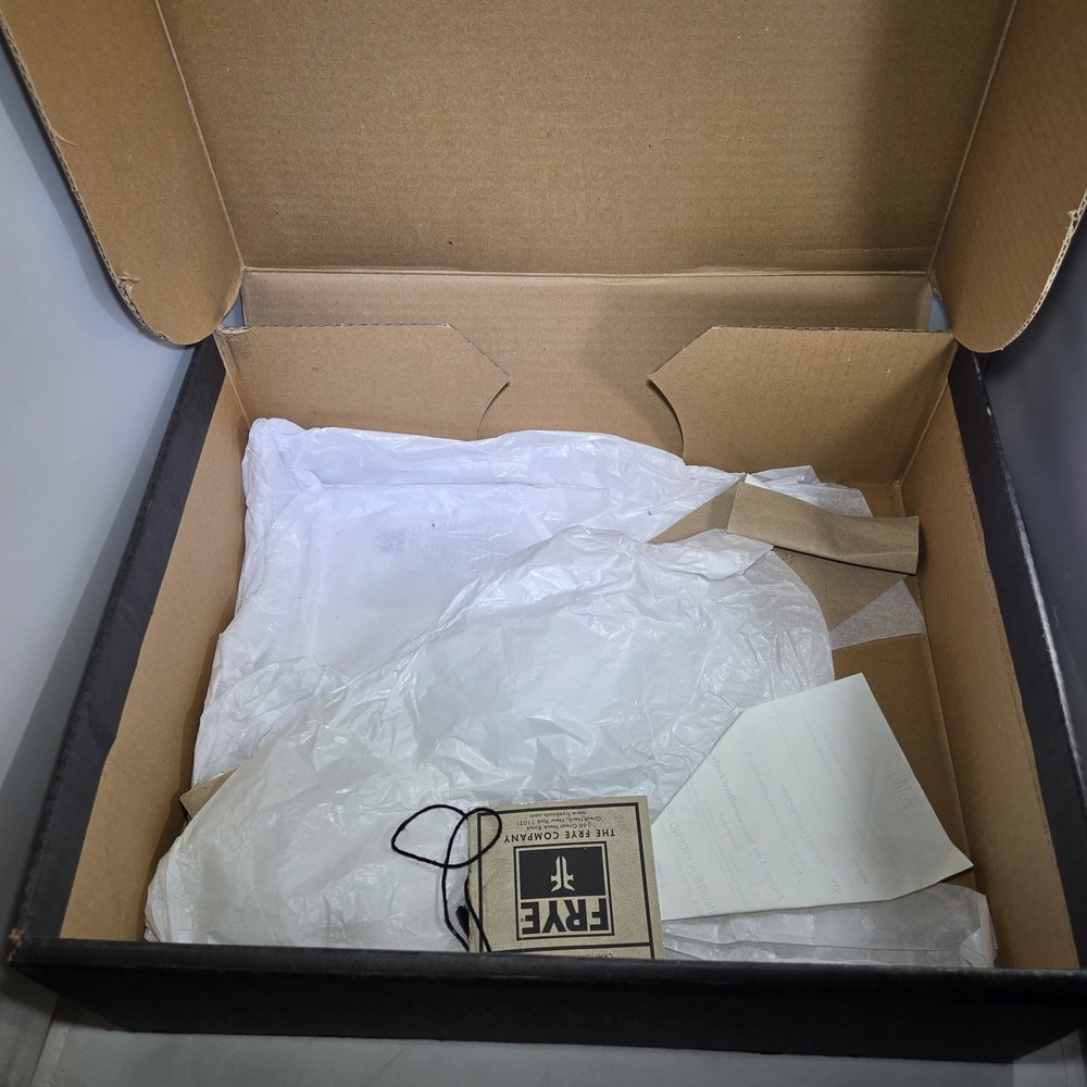 Frye Phillip Cognac Harness Leather Booties Size 9 M Womens Brown Shoes W/Box - Picture 9 of 12